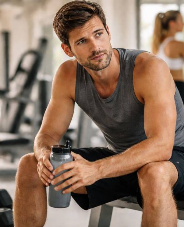 Mann im Fitness-Studio
