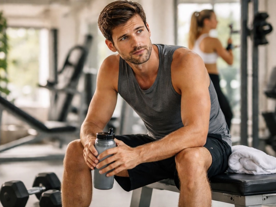 Mann im Fitness-Studio