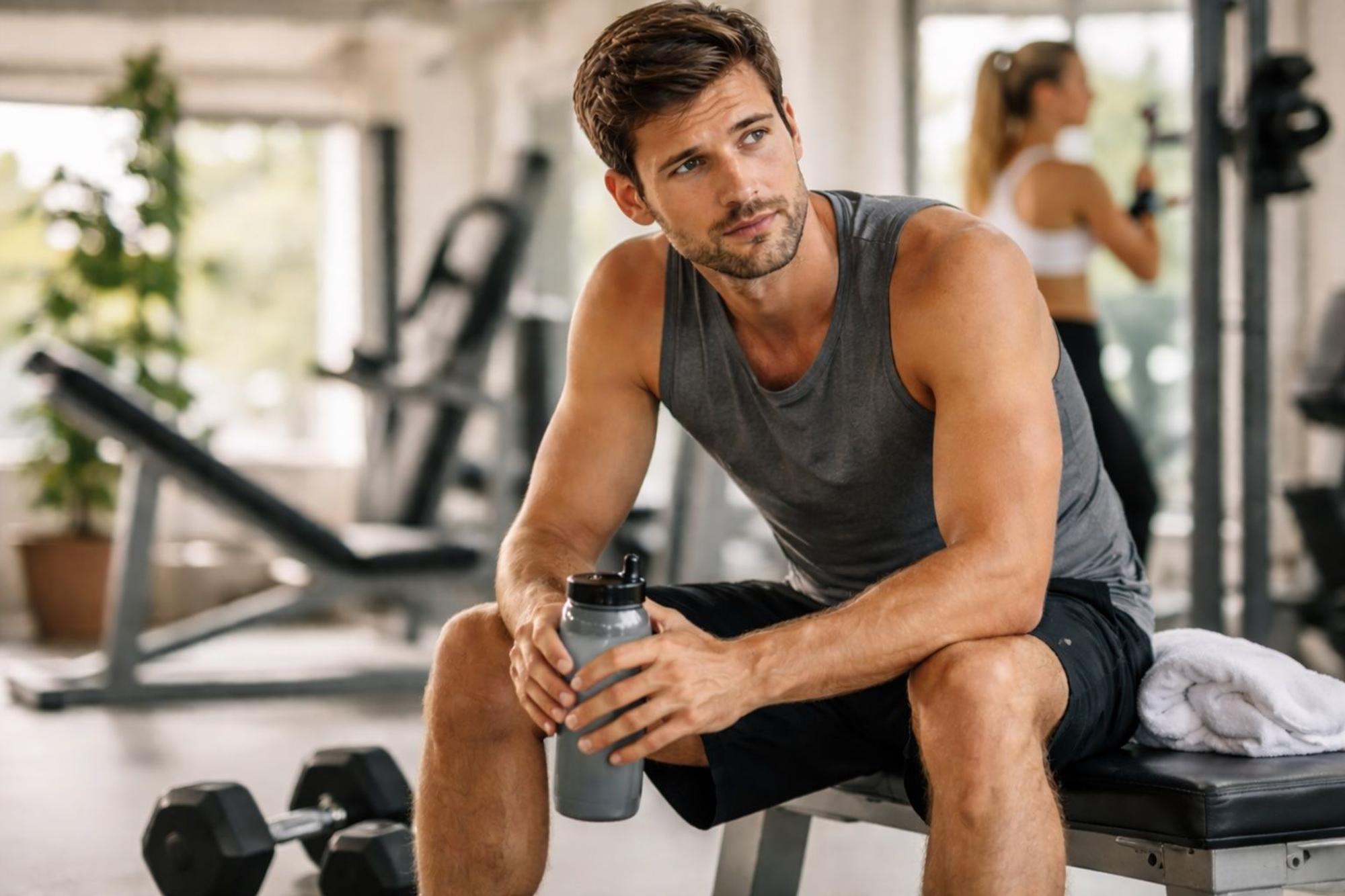 Mann im Fitness-Studio