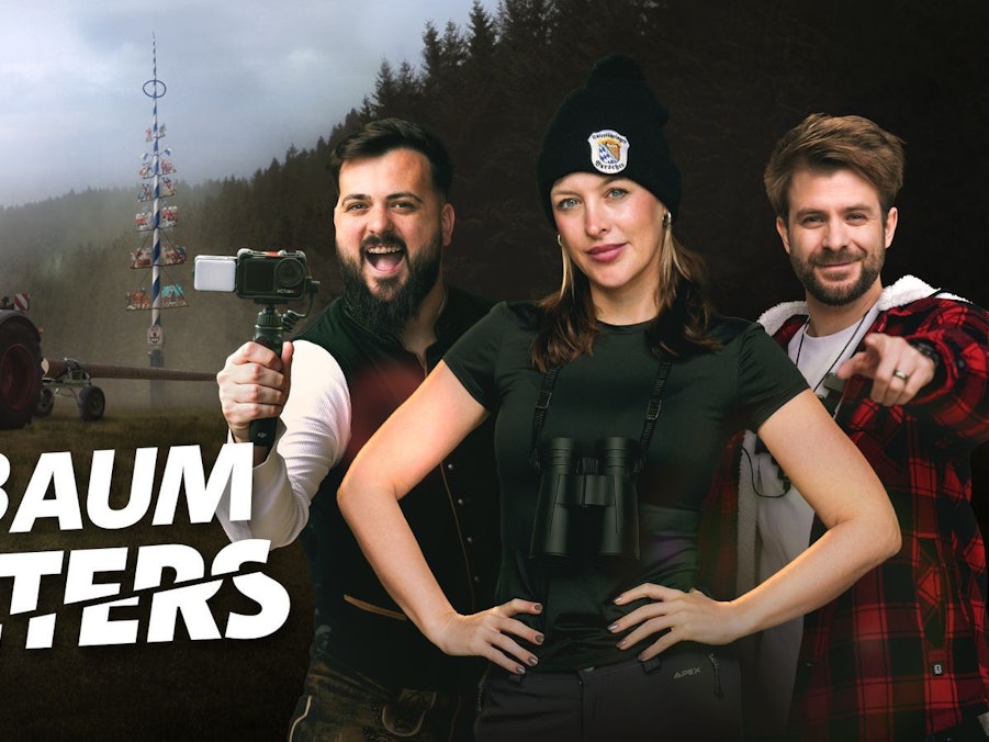 Für die Online-First-Reihe schickt der BR auch Social-Media-Protagonisten ins Rennen (von links): SaintSkye, Tschuggi und Zeo. (Bild: BR/Jonas Mertens/EndemolShine Germany/Yhana Weigelt)