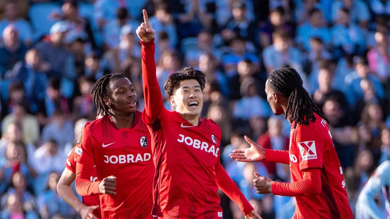 Torjubel beim SC Freiburg in der Europa League.