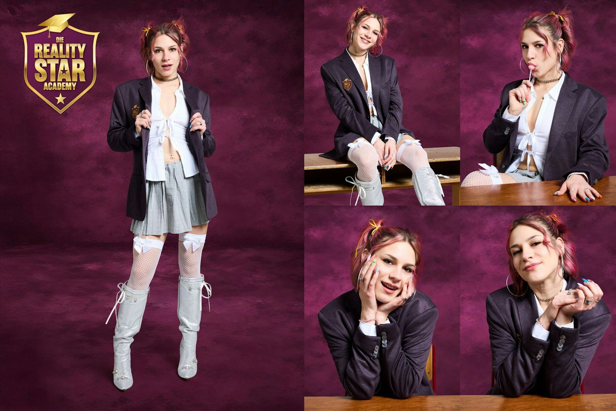 Kandidatin Lilli kann sich über Lob von Désirée Nick freuen: „Dein Look ist vorbildlich. Du hast etwas kreiert.“ (Bild: Joyn/Marc Rehbeck)