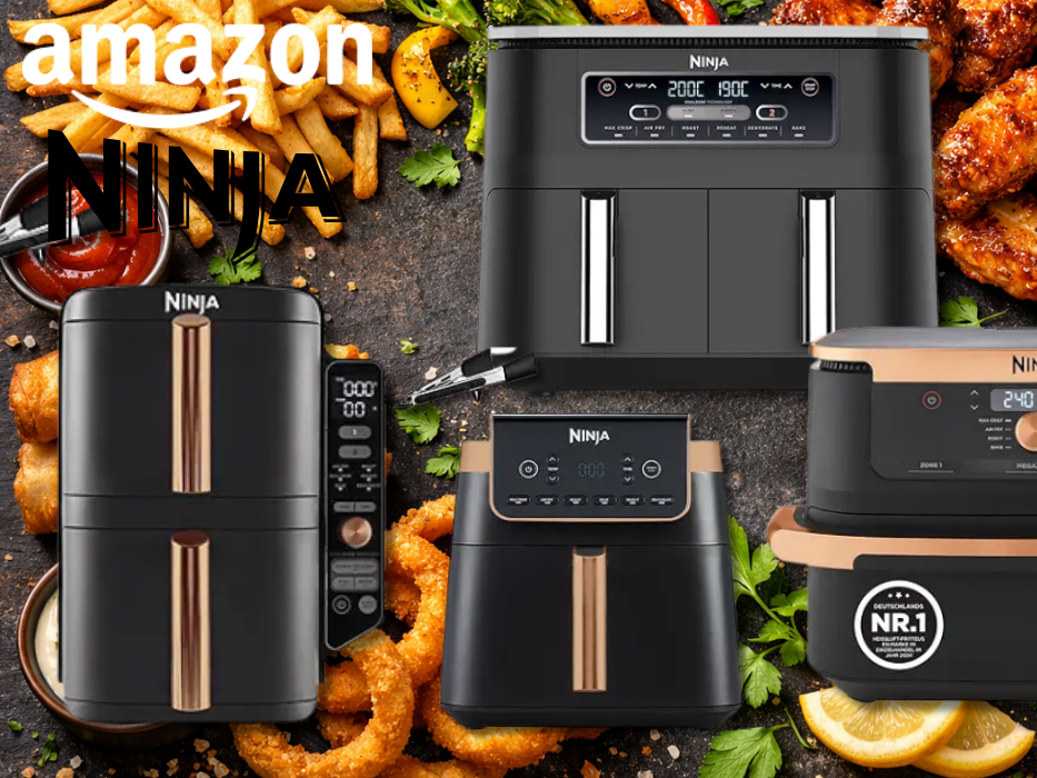 4 verschiedene Ninja Airfryer.