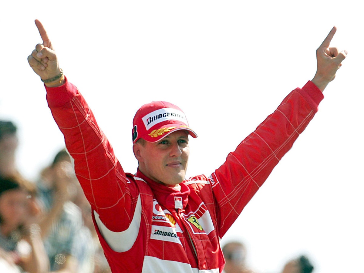 Formel-1-Legende Michael Schumacher jubelt