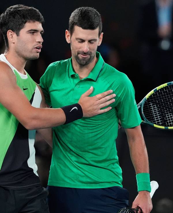 Carlos Alcaraz und Novak Djokovic