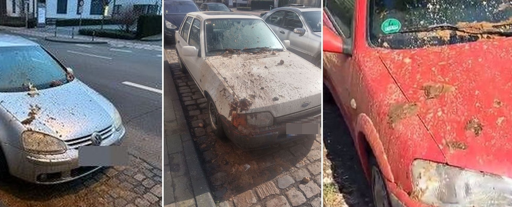 Inzwischen gibt es drei mit Fäkalien beschmierte Autos in Köln-Kalk.
