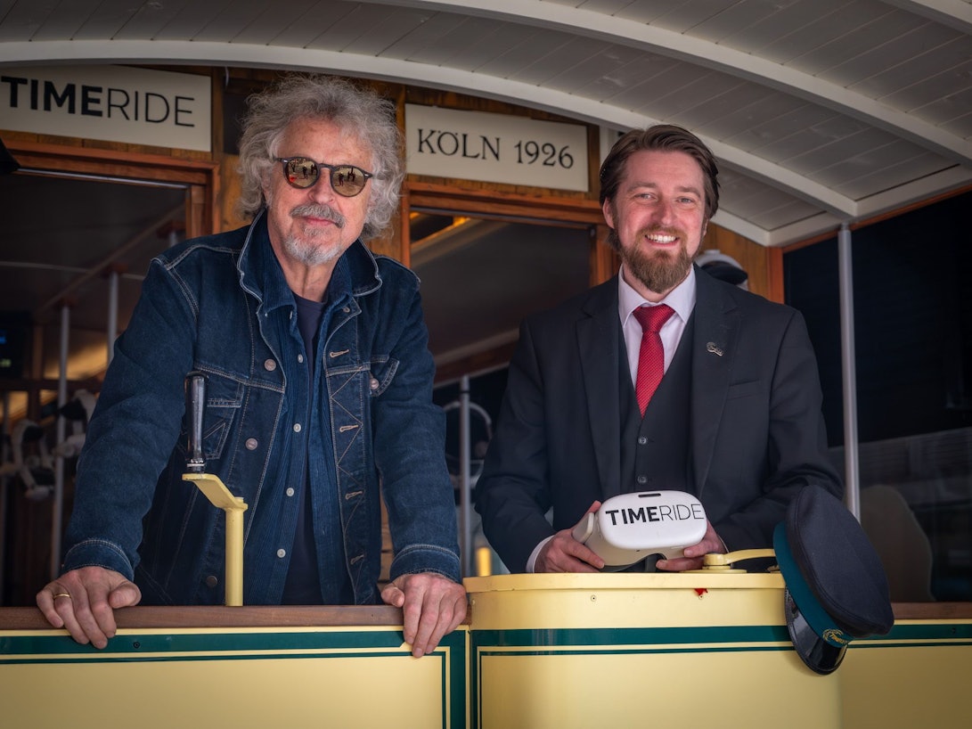 Wolfgang Niedecken mit Jonas Rothe bei Time Ride.