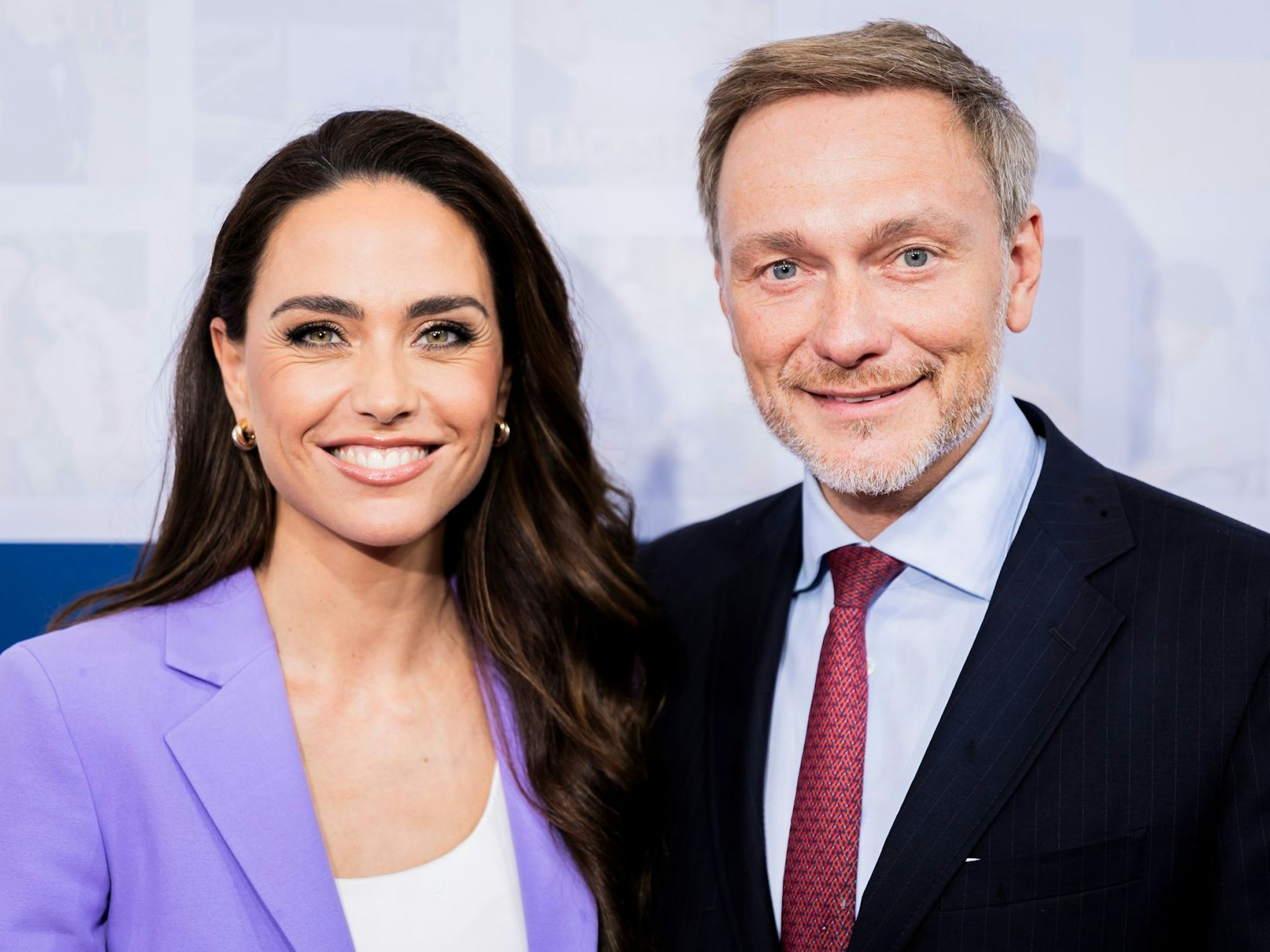 Franca Lehfeldt und Christian Lindner posieren.