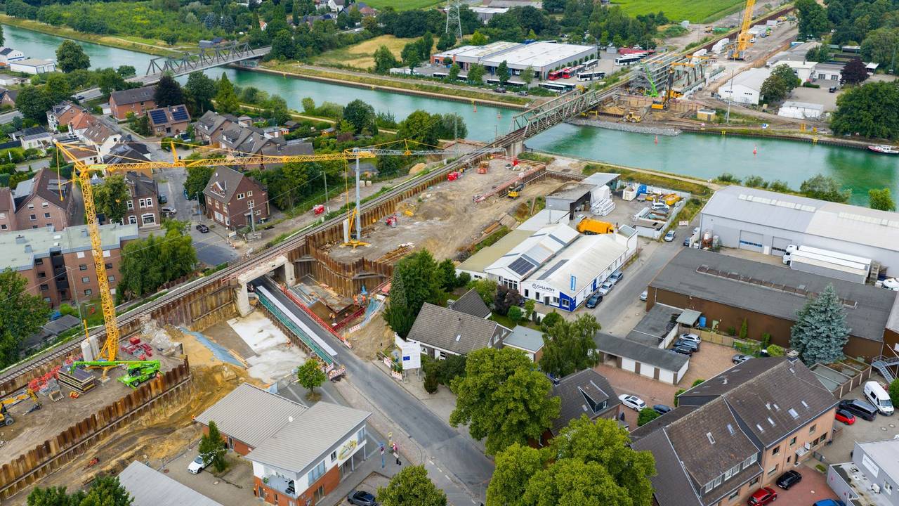 Halbzeit der Bauphase der Bahnstrecke Oberhausen-Emmerich