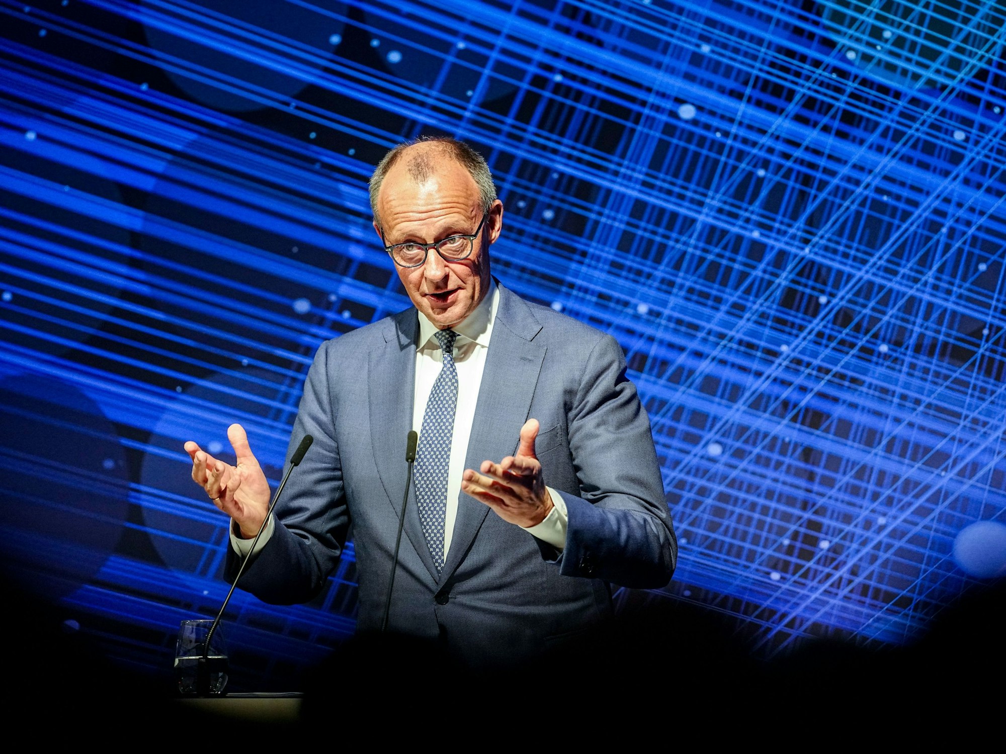 Bundeskanzler Friedrich Merz (CDU) spricht beim Jahresempfang 75 Jahre Bundesverband deutscher Banken e.V..