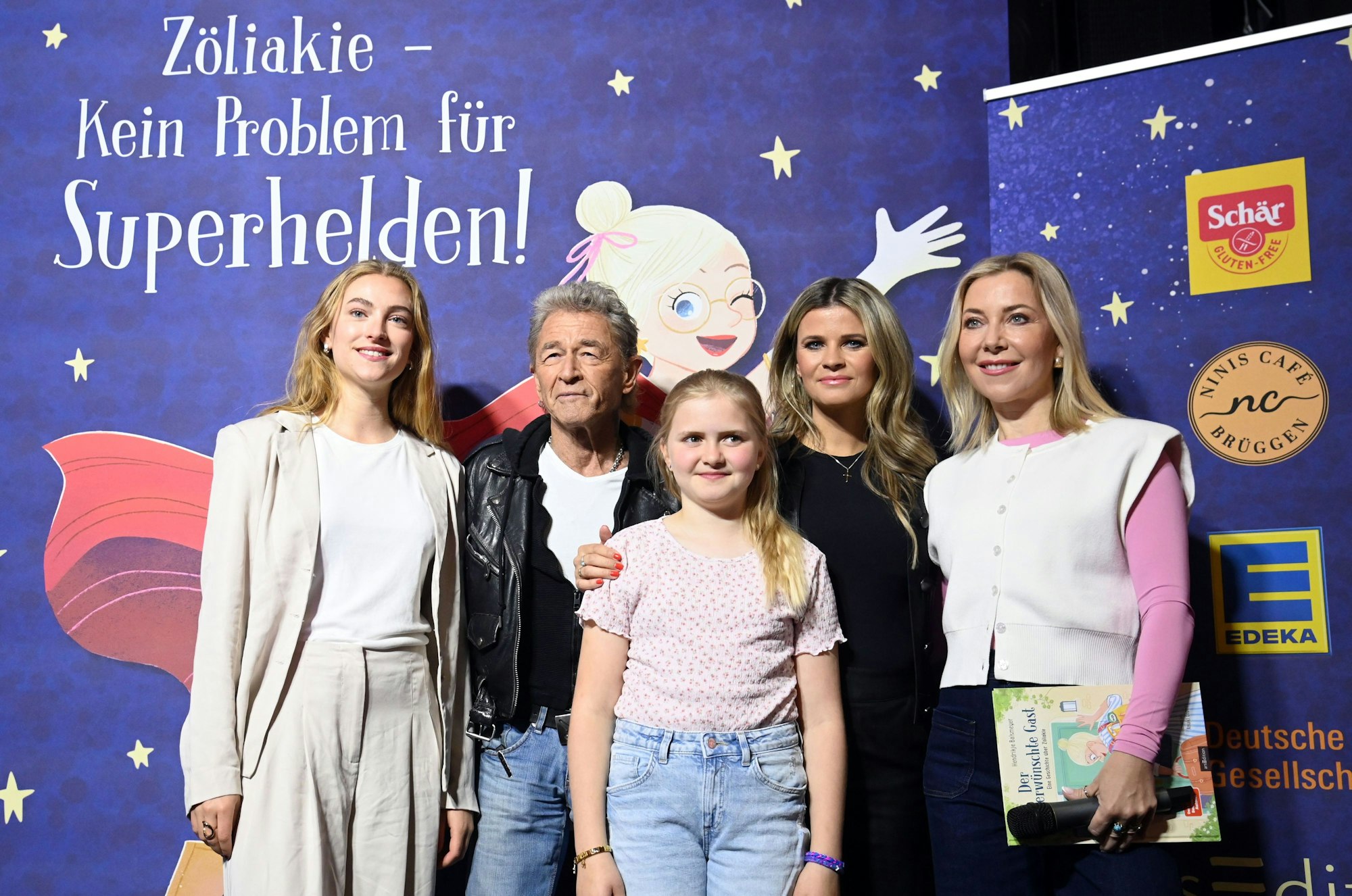 Zöliakie-Influencerin Kalina Grunert, Peter Maffay, Marlen, Hendrikje Balsmeyer und Moderatorin Sissy Metzschke (v.l.)