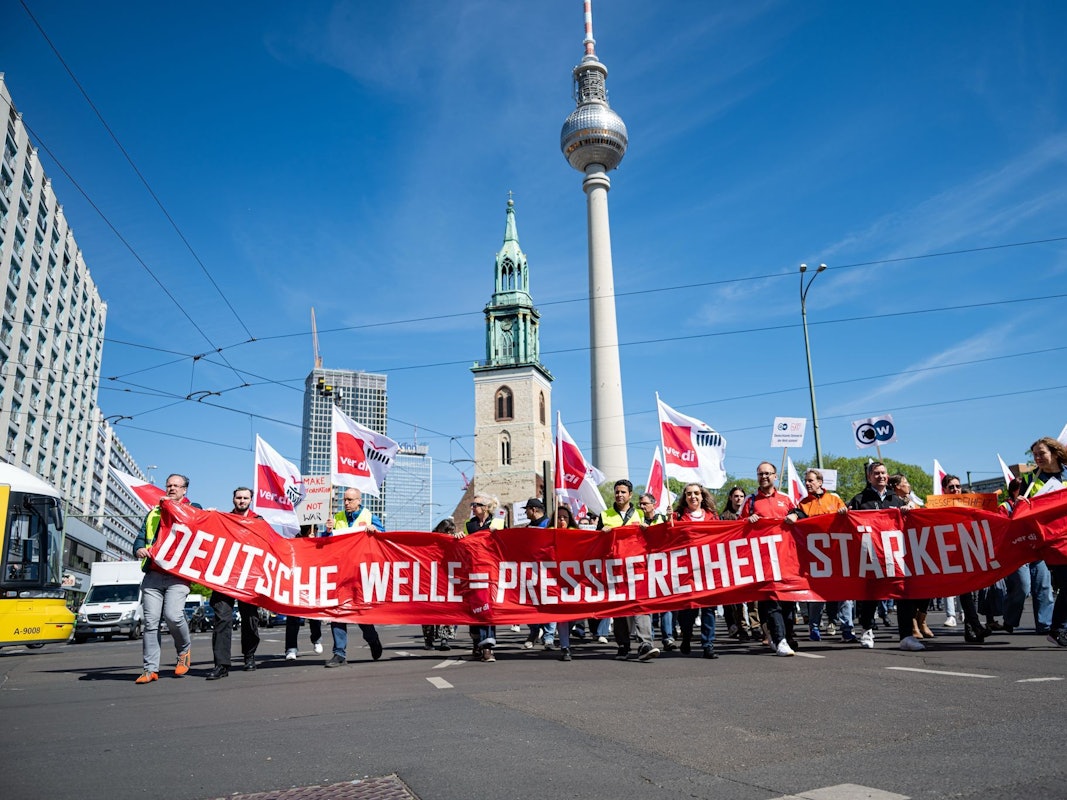 Demonstration Aktionsbündnis Deutsche Welle