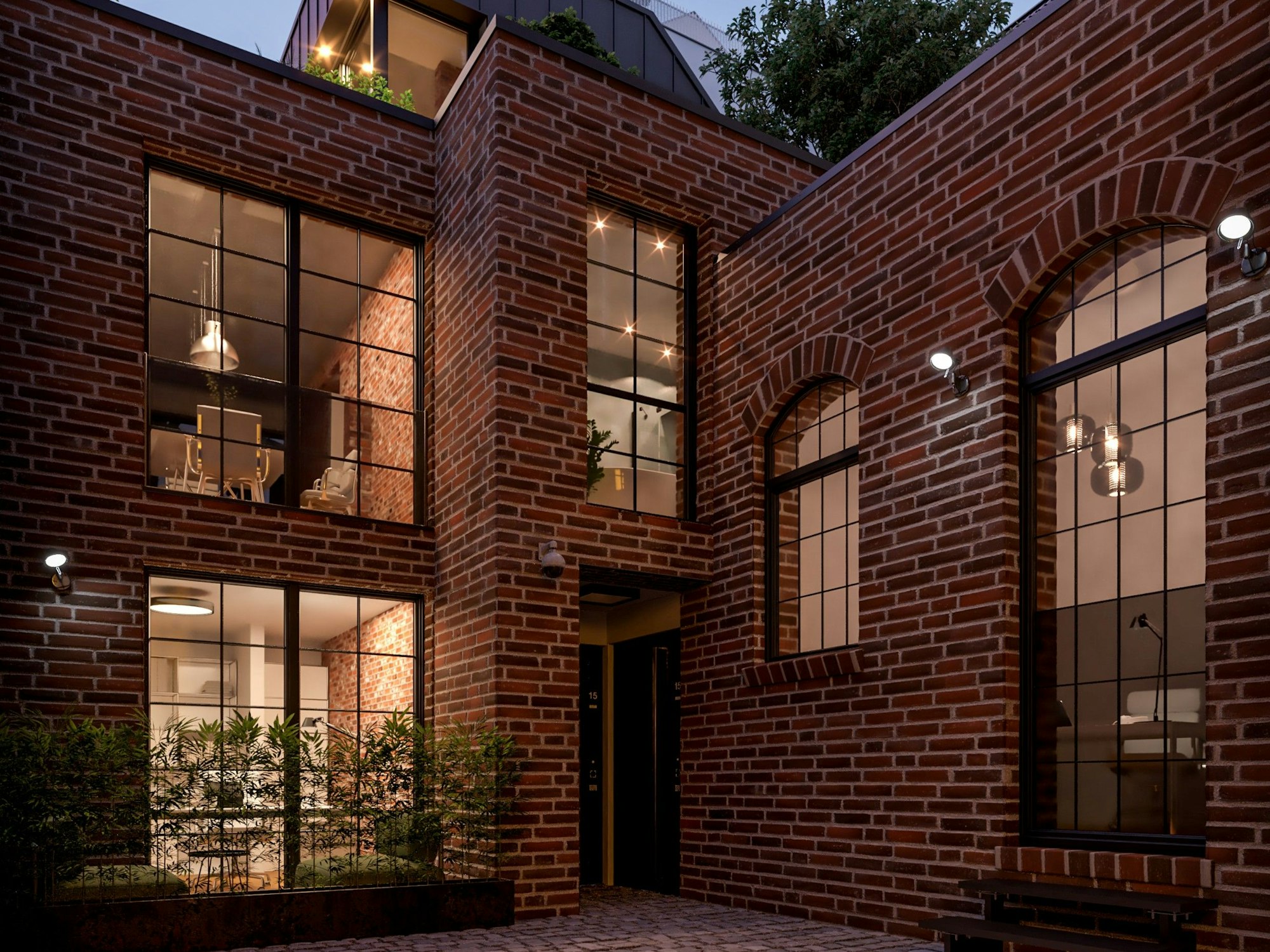 Eine Visualisierung zeigt, wie die Wohnungen im Hinterhof nach Fertigstellung aussehen sollen.