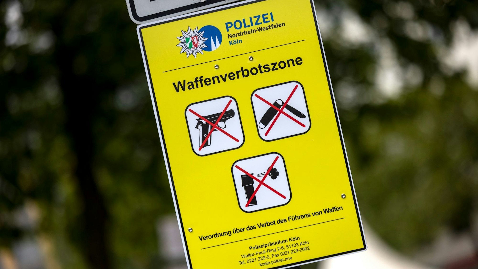 Polizei richtet weitere Waffenverbotszonen in NRW ein