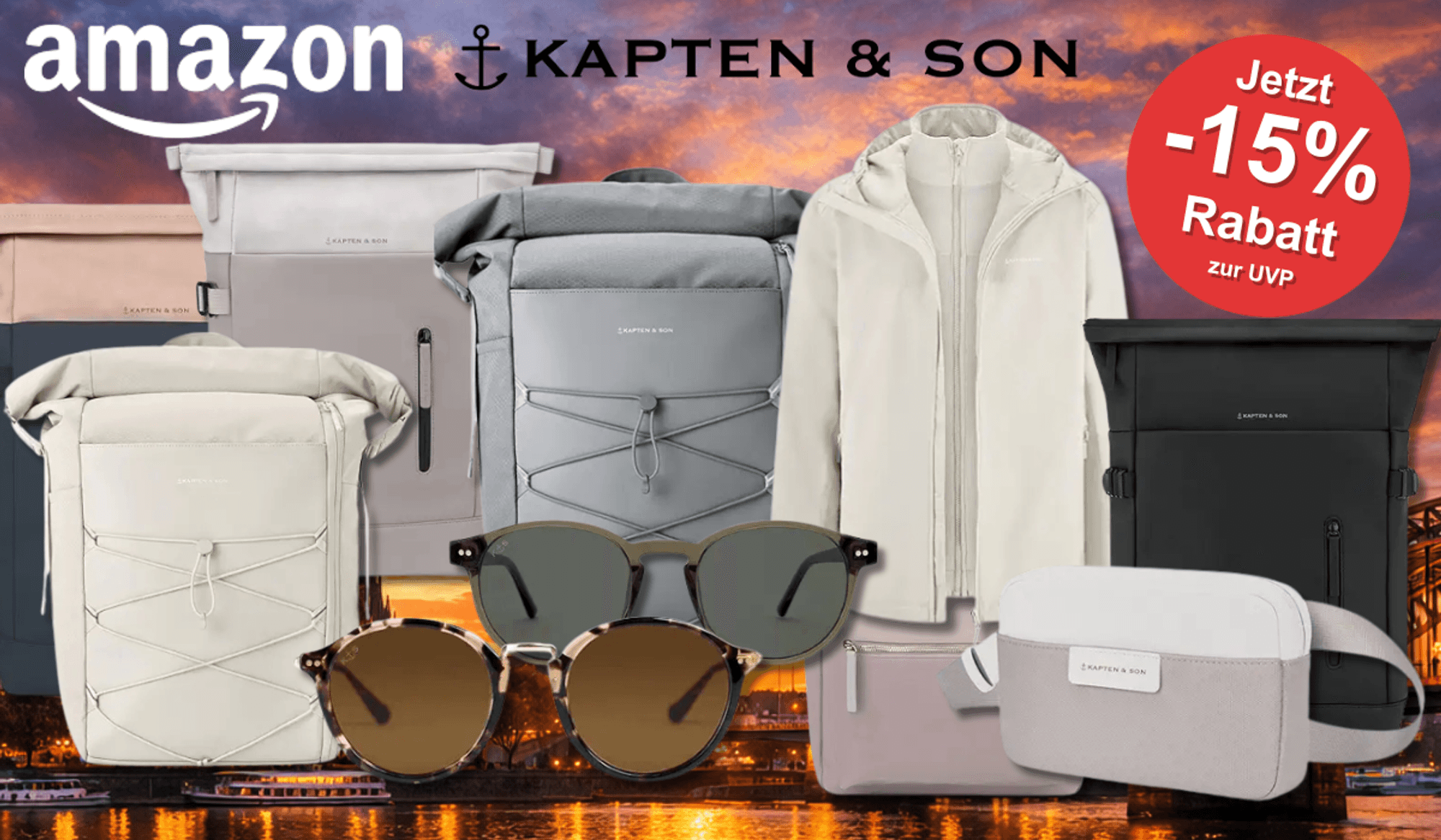 Eine Darstellung von verschiedenen Kapten & Son Produkten.