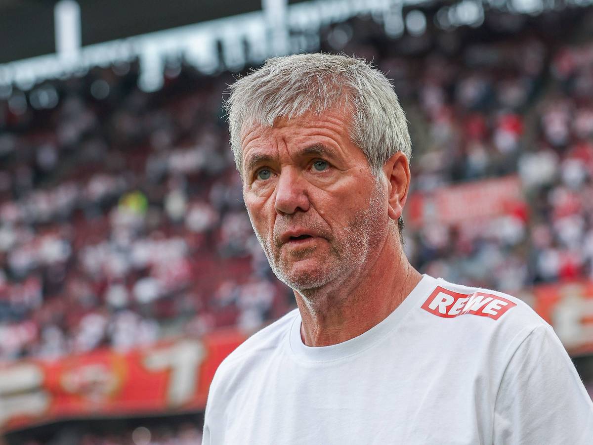Friedhelm Funkel beim 1. FC Köln im Stadion.