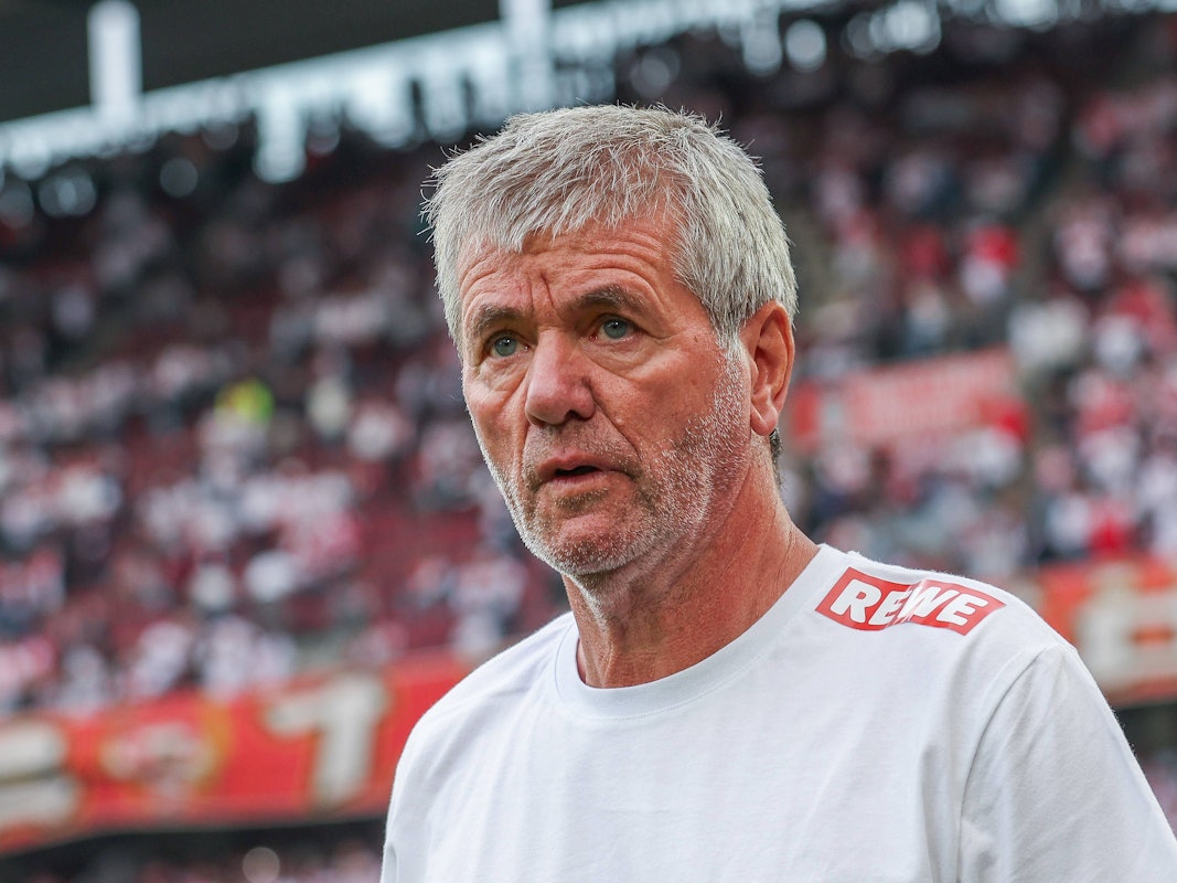 Friedhelm Funkel beim 1. FC Köln im Stadion.