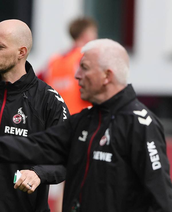 René Wagner und Armin Reutershahn im Training des 1. FC Köln.