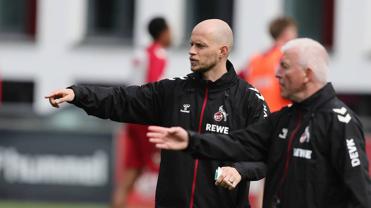René Wagner und Armin Reutershahn im Training des 1. FC Köln.