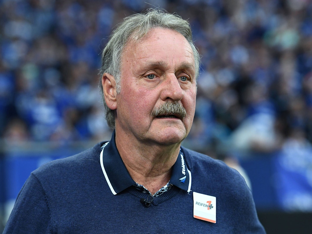 Bei einem Spiel ist Peter Neururer als TV-Experte im Einsatz.