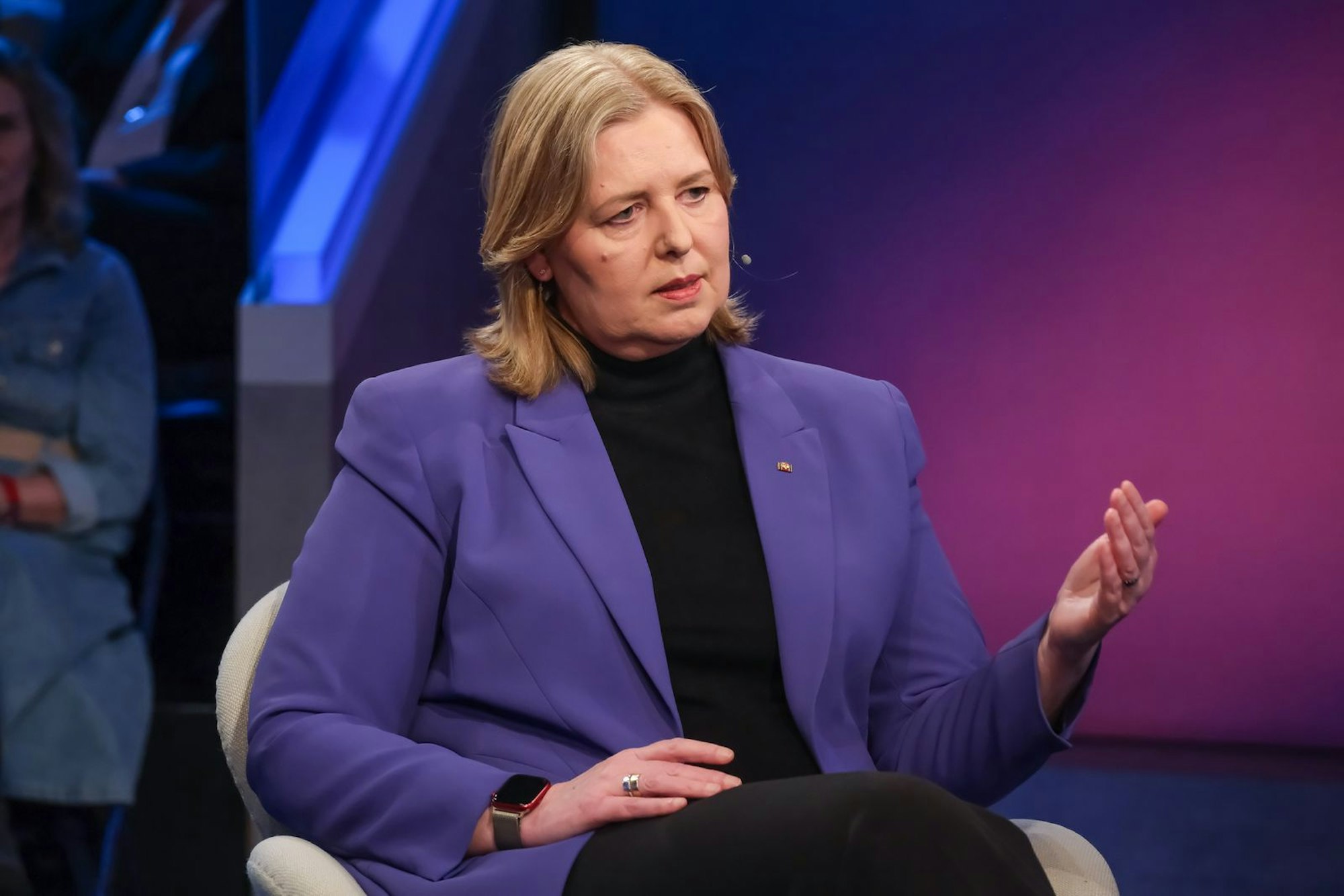 Bärbel Bas hat bei „Maischberger“ über die Renten-Aussagen von Bundeskanzler Friedrich Merz gesprochen. (Bild: WDR/Oliver Ziebe)