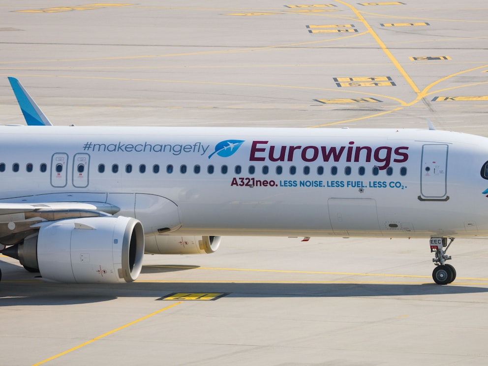 Ein Airbus A321 NEO der Fluggesellschaft Eurowings (Symbolbild).