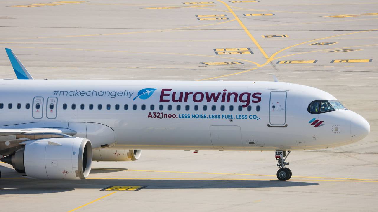 Ein Airbus A321 NEO der Fluggesellschaft Eurowings (Symbolbild).
