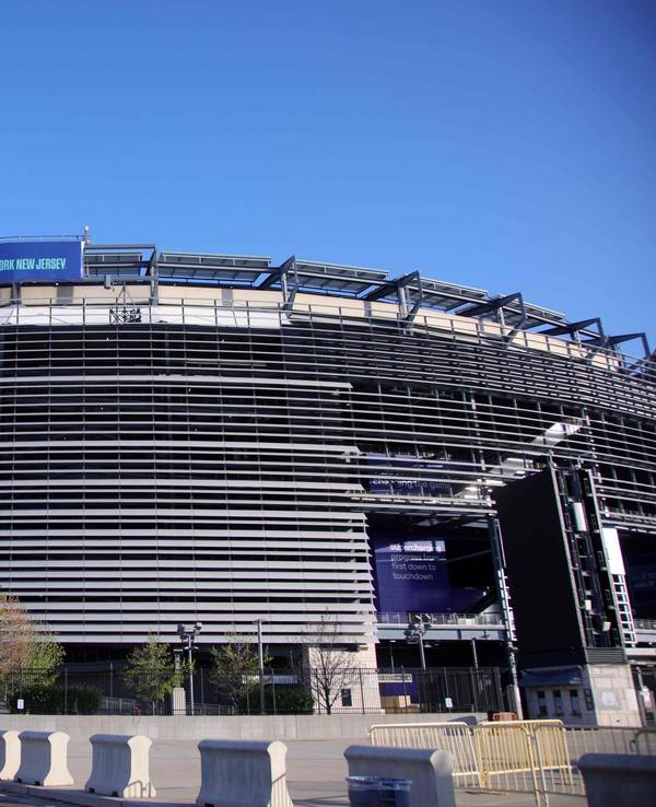 Blick auf das MetLife Stadium in East Rutherford, New Jersey