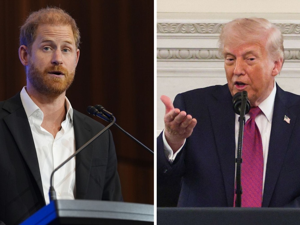 Nach der Kritik von Prinz Harry (links) hat US-Präsident Donald Trump dünnhäutig reagiert. (Bild: Getty Images / Jonathan Brady / Alex Wong)