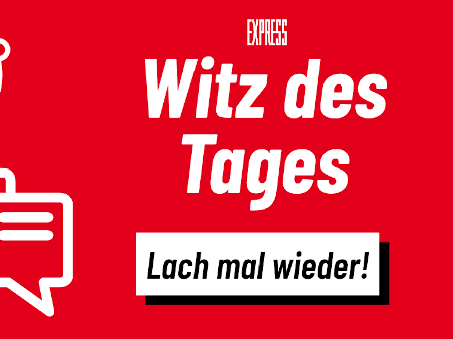 Ein Bild mit der Aufschrift „Witz des Tages!“