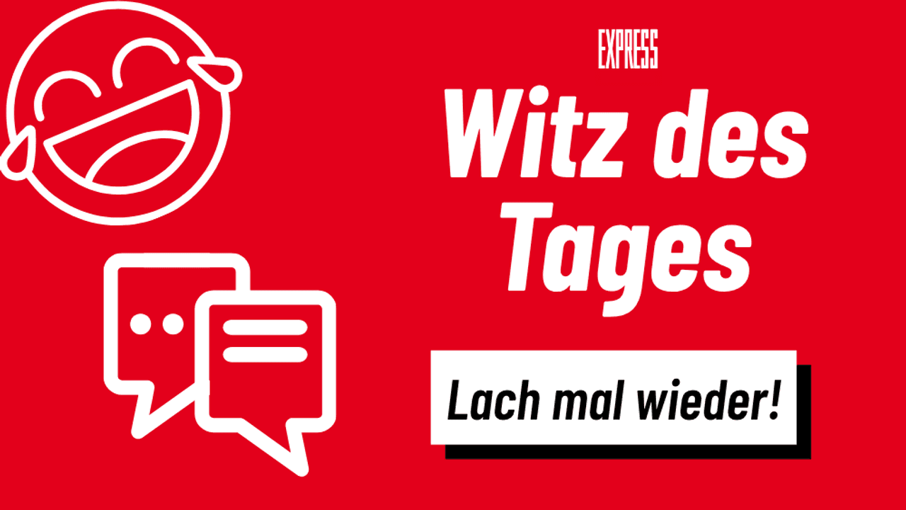 Ein Bild mit der Aufschrift „Witz des Tages!“