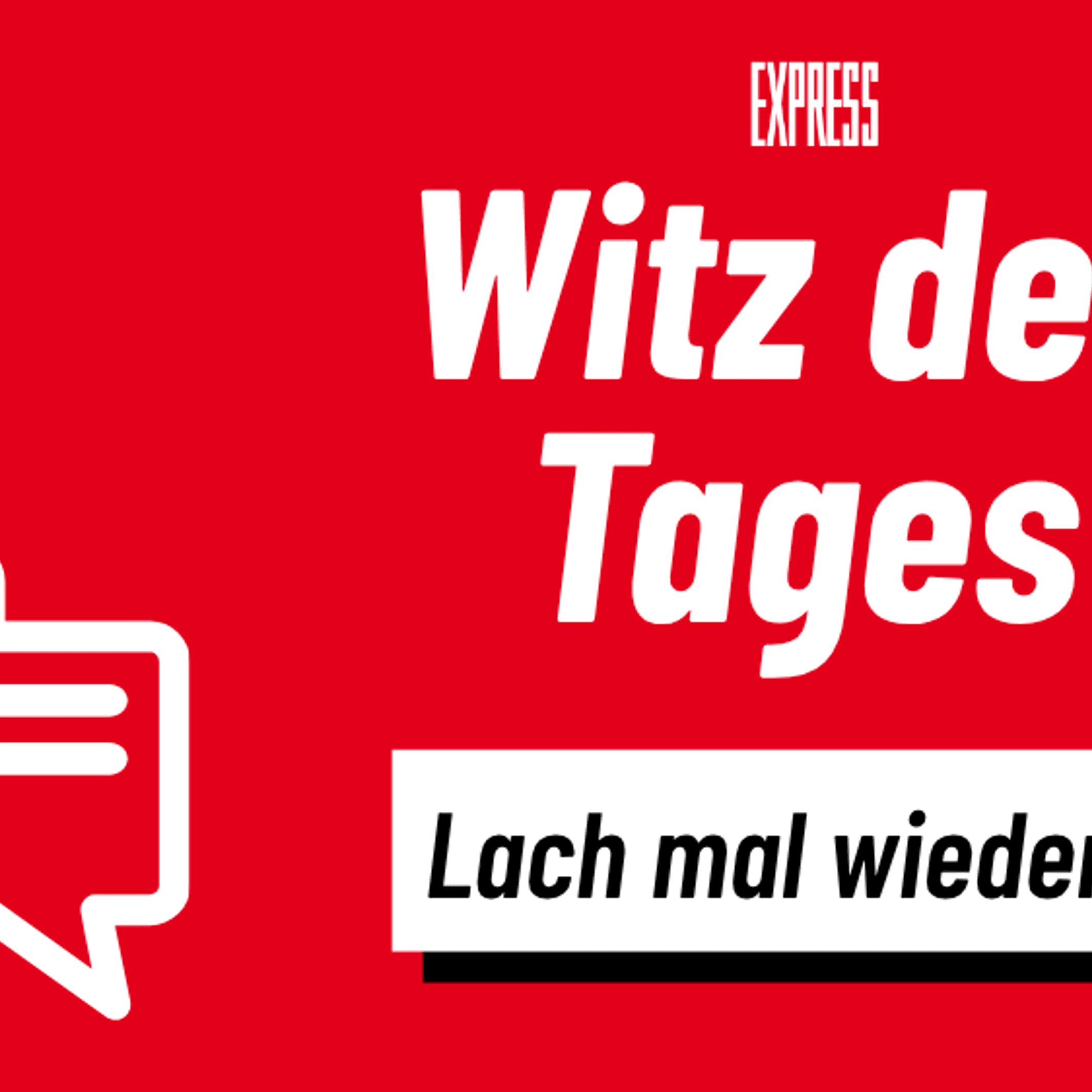 Ein Bild mit der Aufschrift „Witz des Tages!“