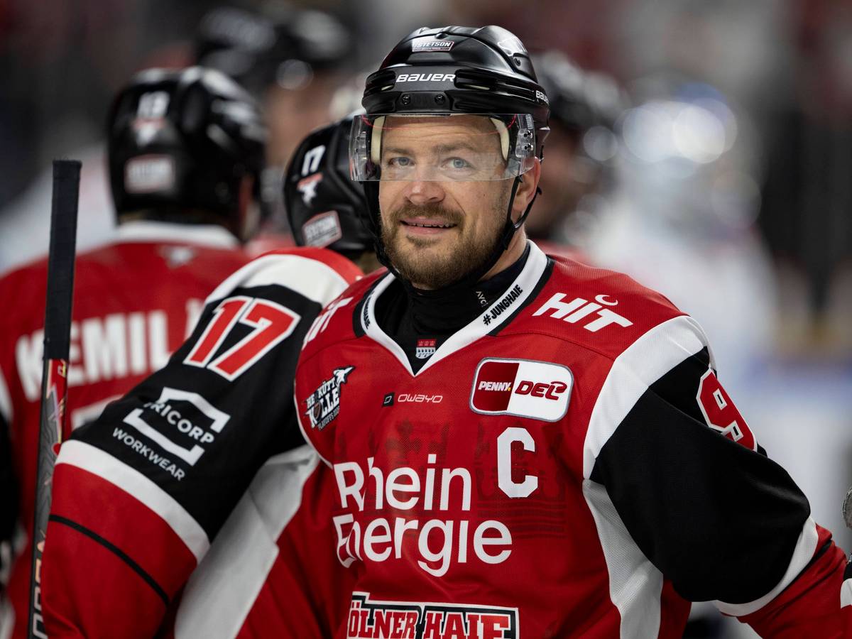 Moritz Müller für die Kölner Haie auf dem Eis.
