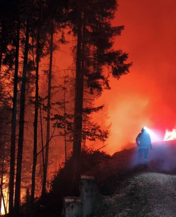 Waldbrand im Kärntner Lesachtal