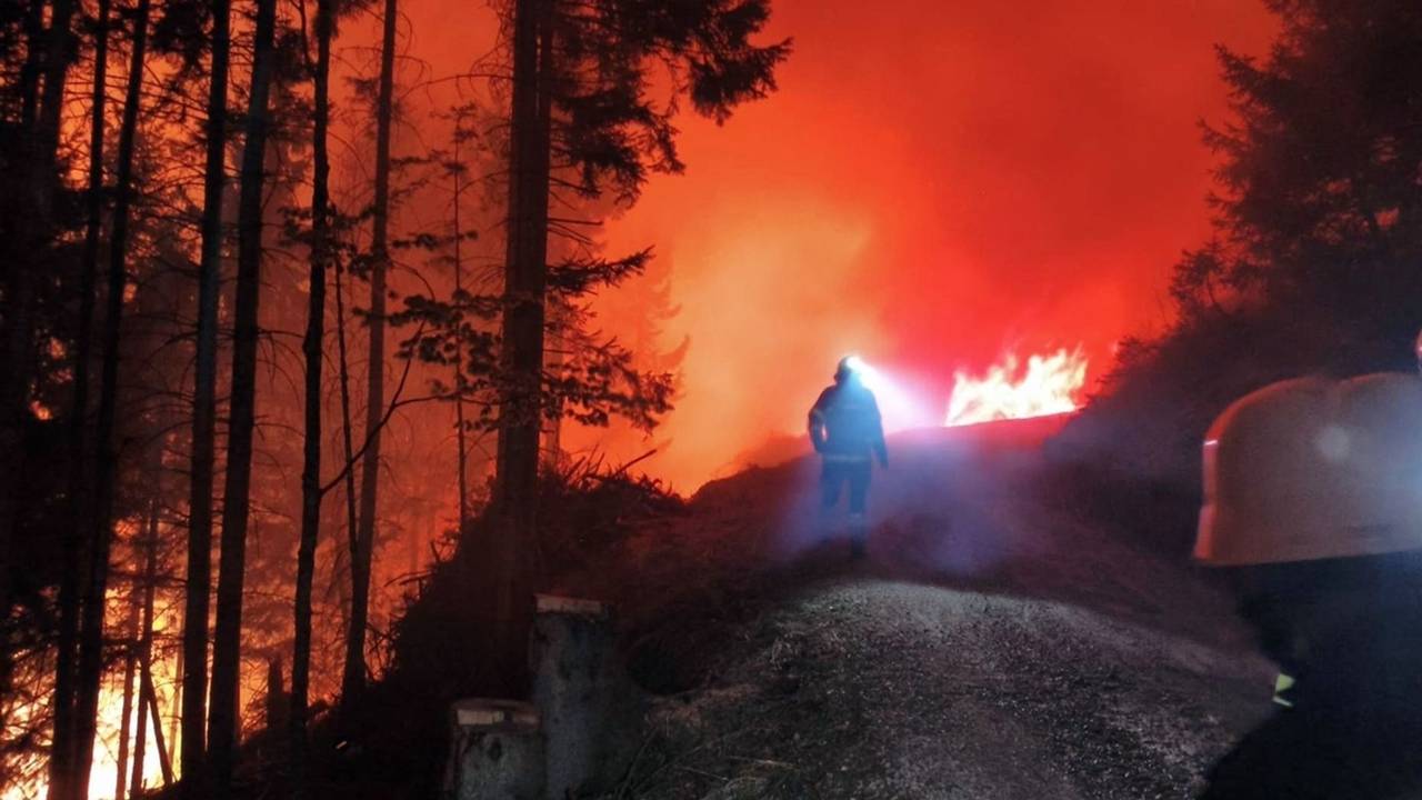 Waldbrand im Kärntner Lesachtal