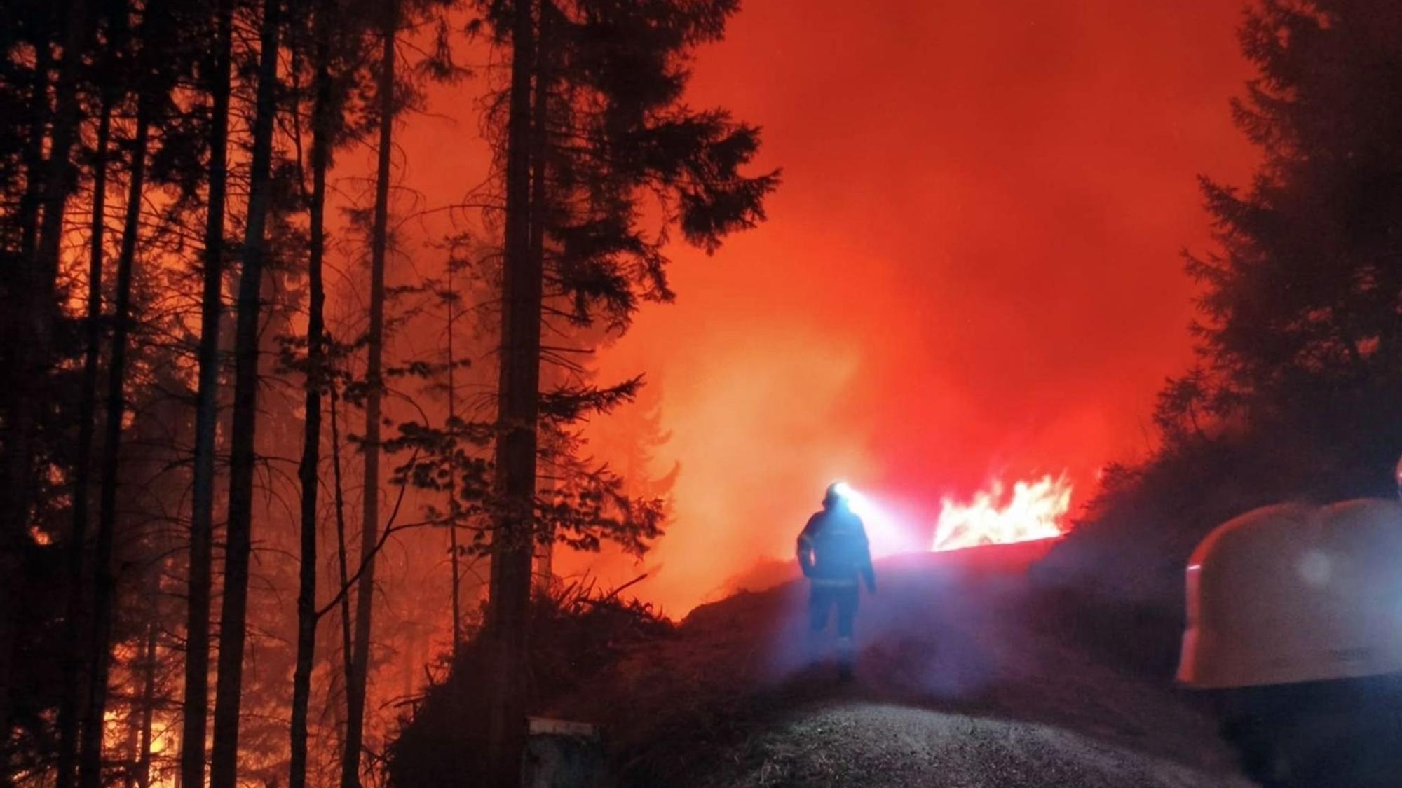 Waldbrand im Kärntner Lesachtal