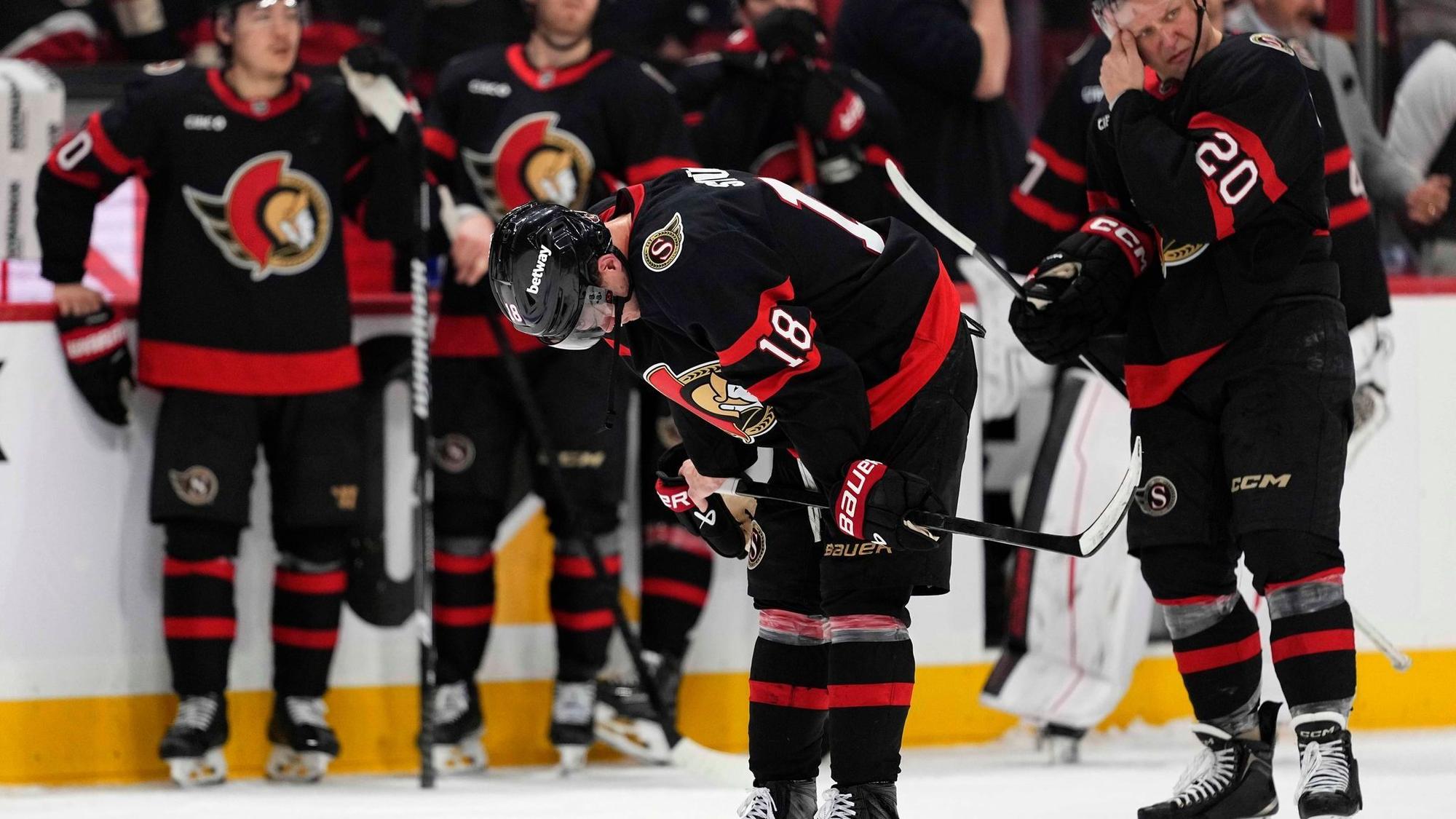 Tim Stützle in action for the Ottawa Senators.