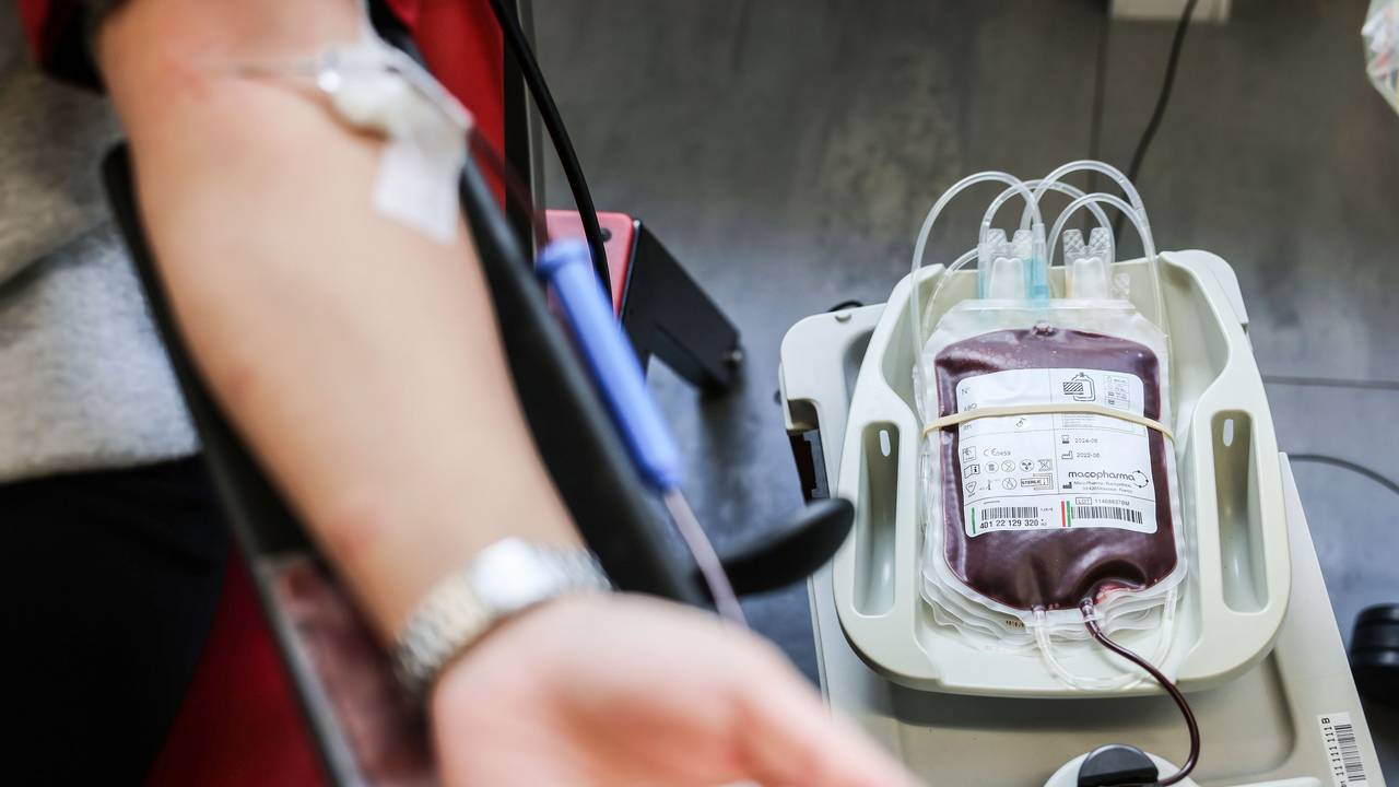 Eine Person spendet Blut