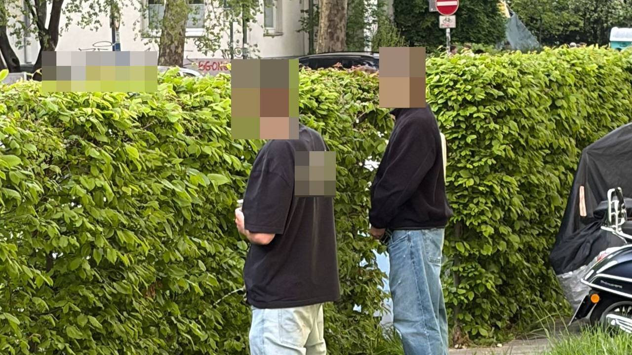 Wildpinkler im Vorgarten in der Einhardstraße in Köln-Sülz