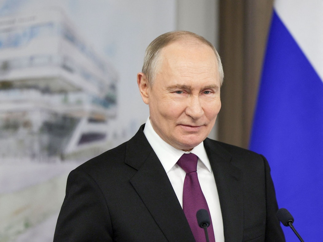 Wladimir Putin im April in St. Petersburg.