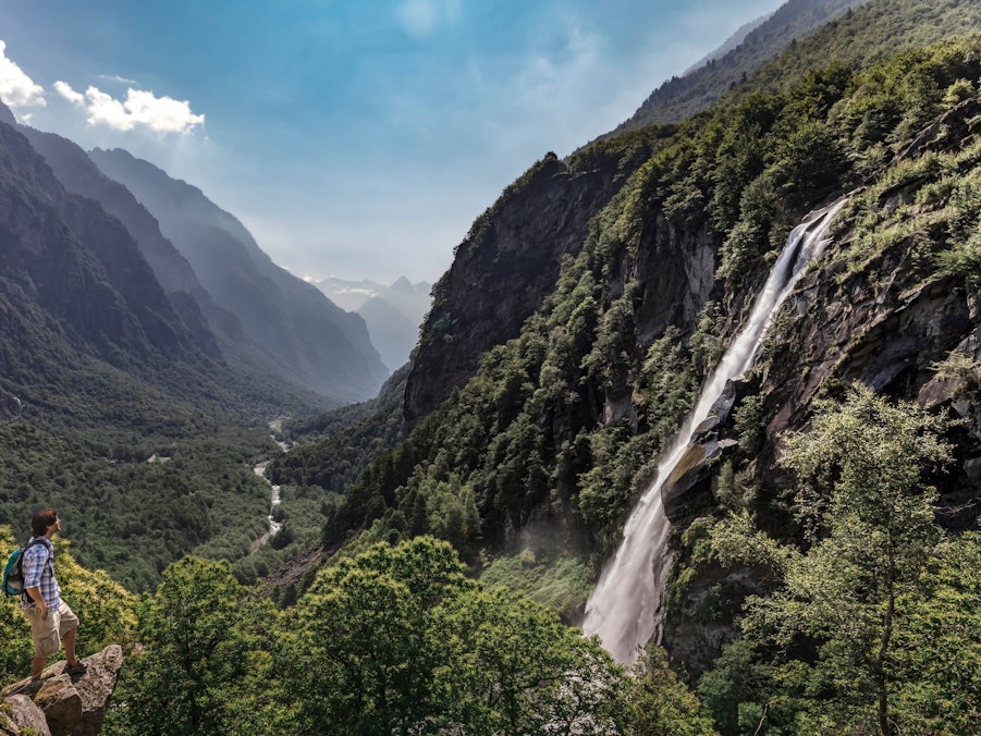 Wasserfall bei Foroglio im Val Bavona