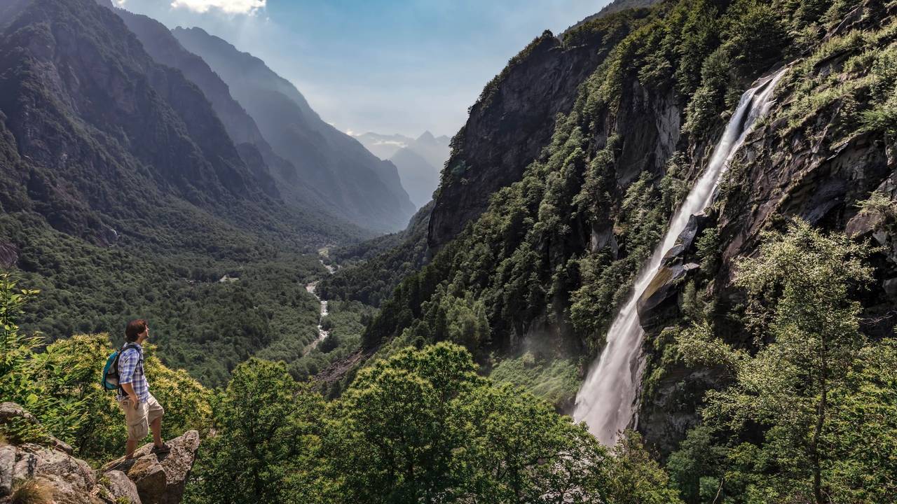 Wasserfall bei Foroglio im Val Bavona