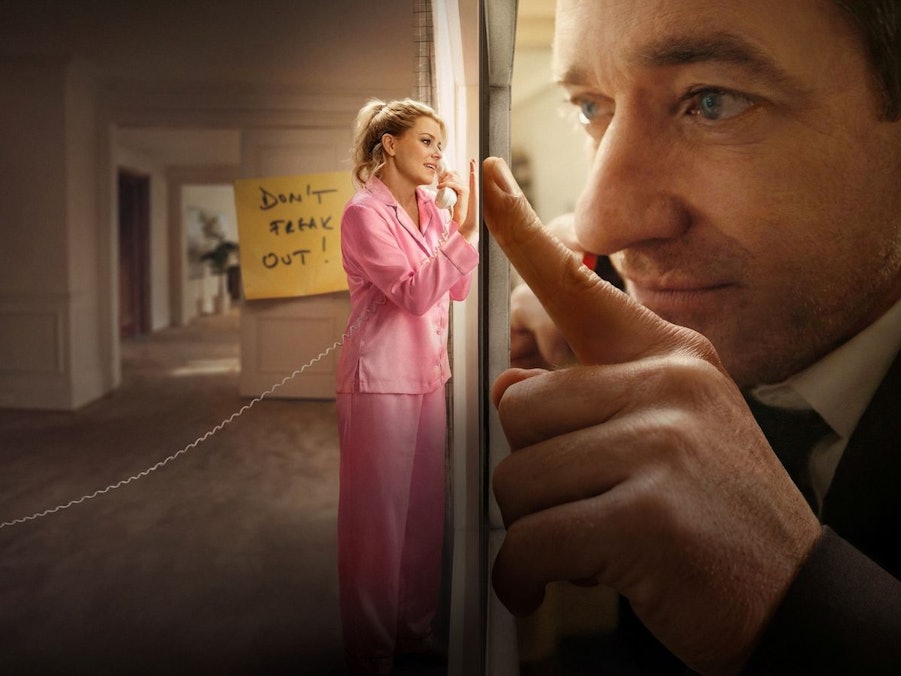 Les (Matthew Macfayden) korrigiert die Machtverhältnisse mit seiner Frau Lindy (Elizabeth Banks). (Bild: © 2026 Mr. Magoo, LLC. All rights reserved)