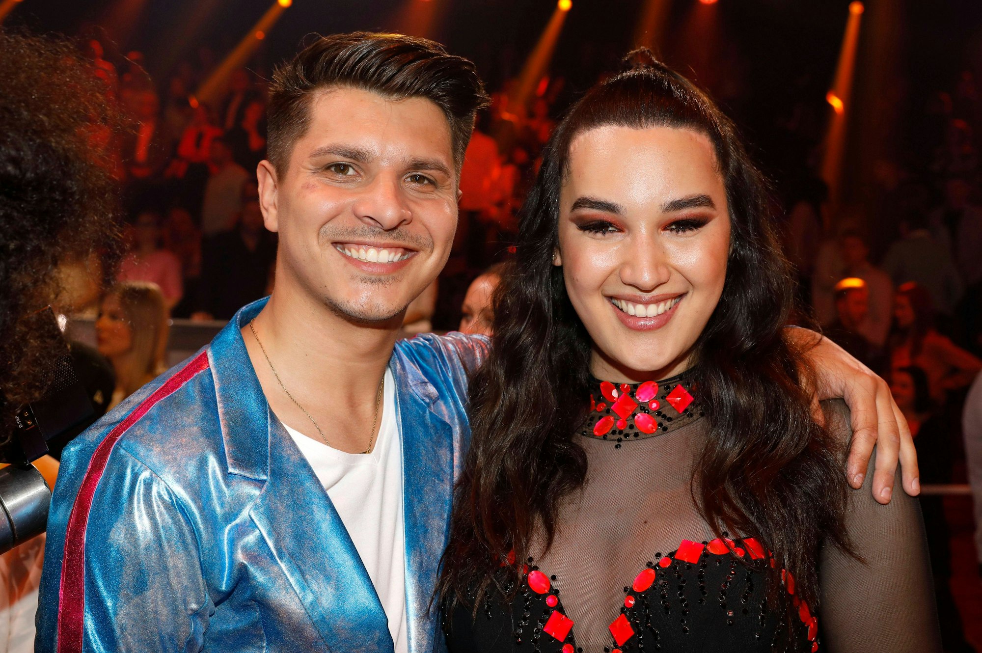 Alex Mariah Peter mit Alexandru Ionel beim Finale der 16. Staffel der RTL-Tanzshow „Let's Dance“ im MMC Coloneum 2013.