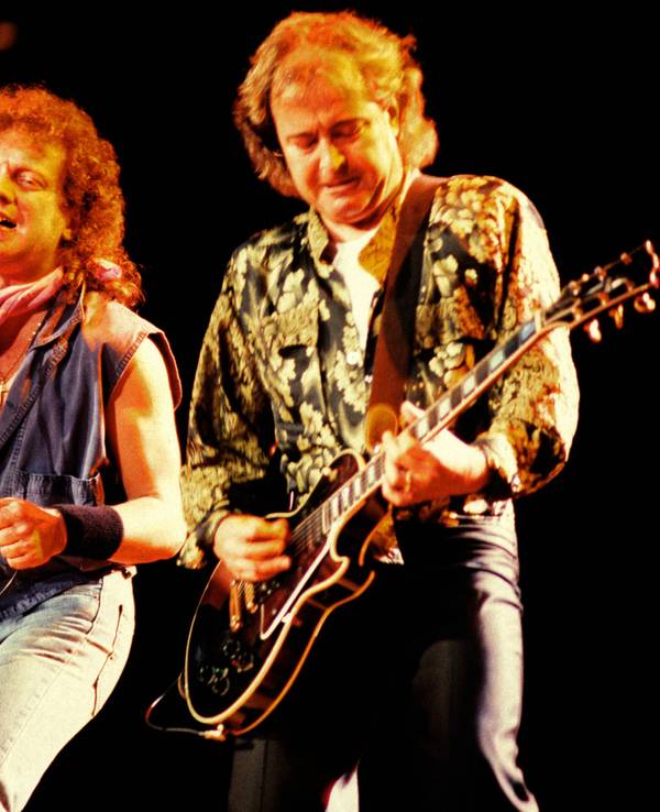 Lou Gramm und Mick Jones von Foreigner in den 1980er Jahren.