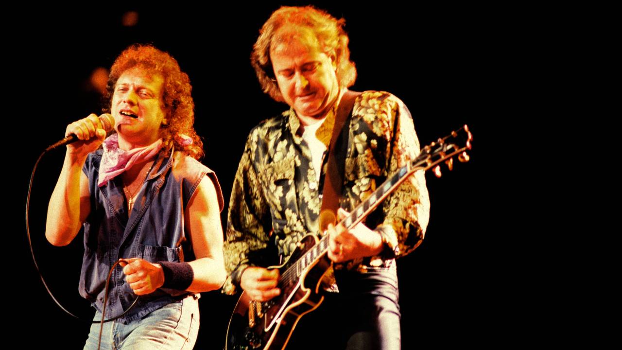 Lou Gramm und Mick Jones von Foreigner in den 1980er Jahren.
