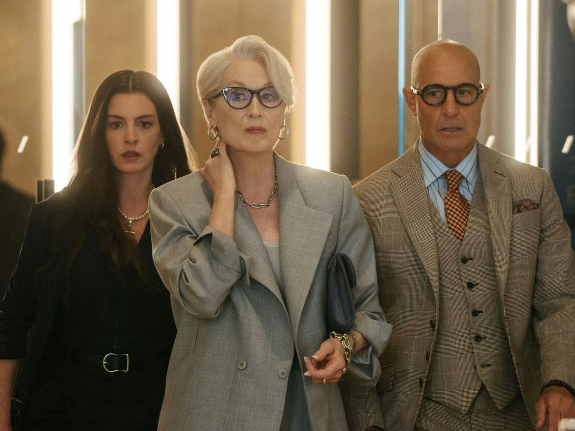 Auch Stanley Tucci ist in „Der Teufel trägt Prada 2“ mit von der Partie. (Bild: Disney/20th Century Studios/Macall Polay)