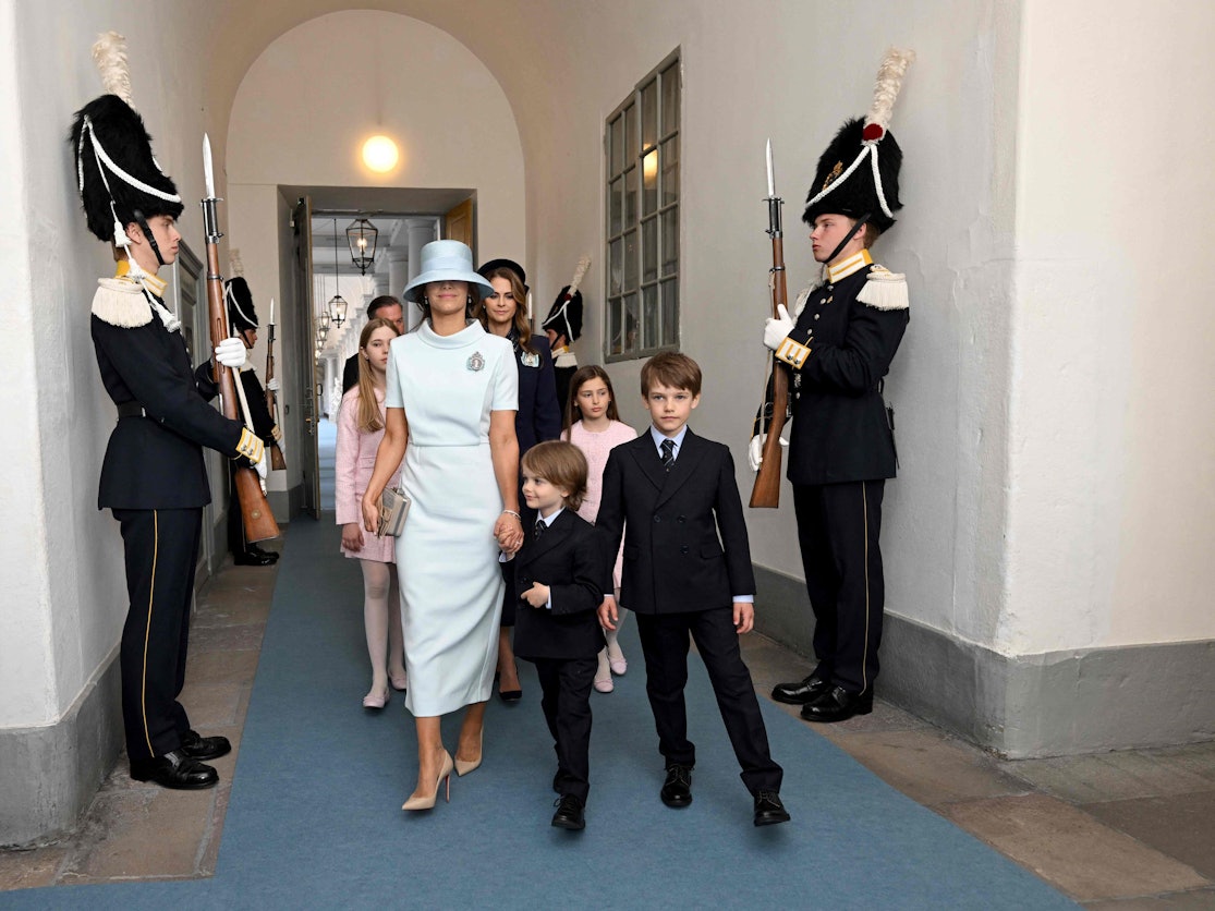 Prinzessin Sofia von Schweden trifft zum Dankgottesdienst in der Schlosskirche von Stockholm ein.