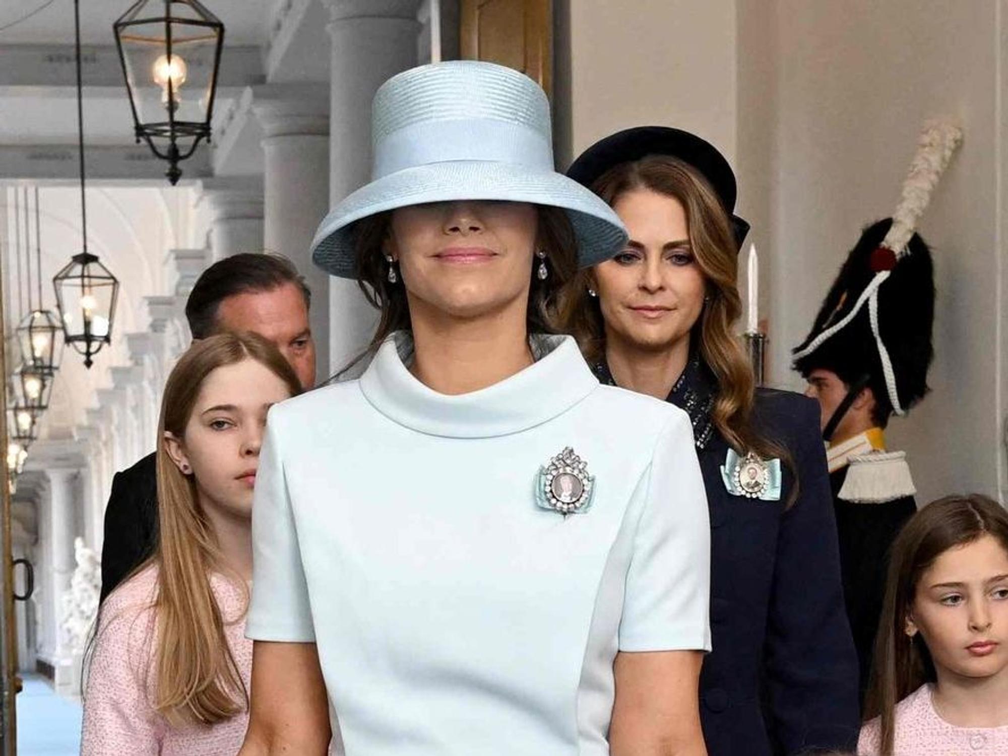 Prinzessin Sofia von Schweden trifft zum Dankgottesdienst in der Schlosskirche von Stockholm ein.