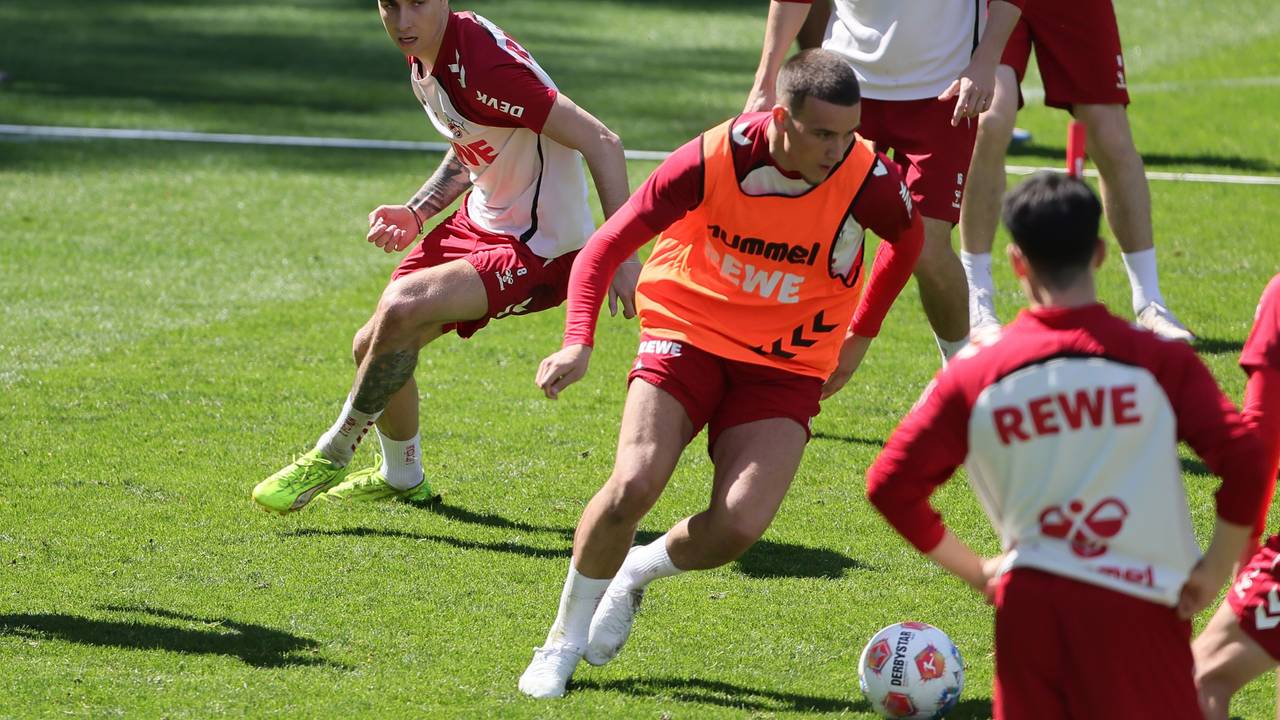 Said El Mala (1. FC Köln) beim Training in Aktion.